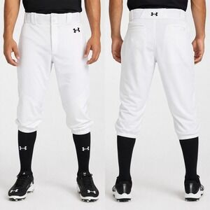 Under Armour Mens Utility Knicker Baseball Pants White Small 1375654 NWT